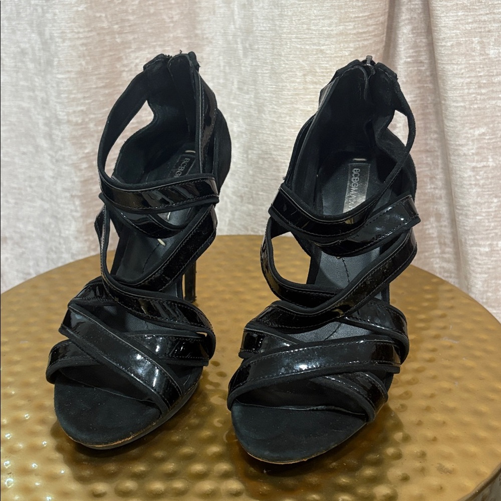 BCBGMaxAzria Black Strappy Heels